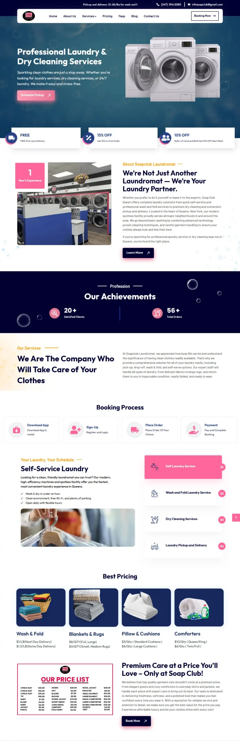 Soap Club Queen website homepage designed by CoPixels Media