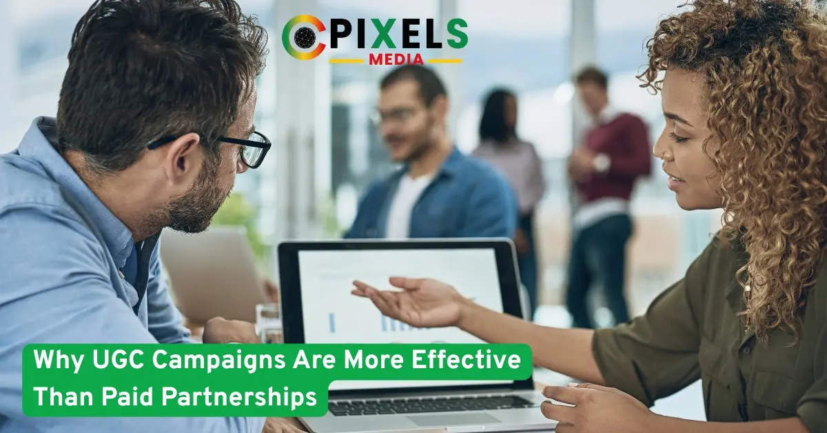 Marketing professionals discussing why UGC campaigns deliver higher engagement and trust compared to paid brand partnerships.